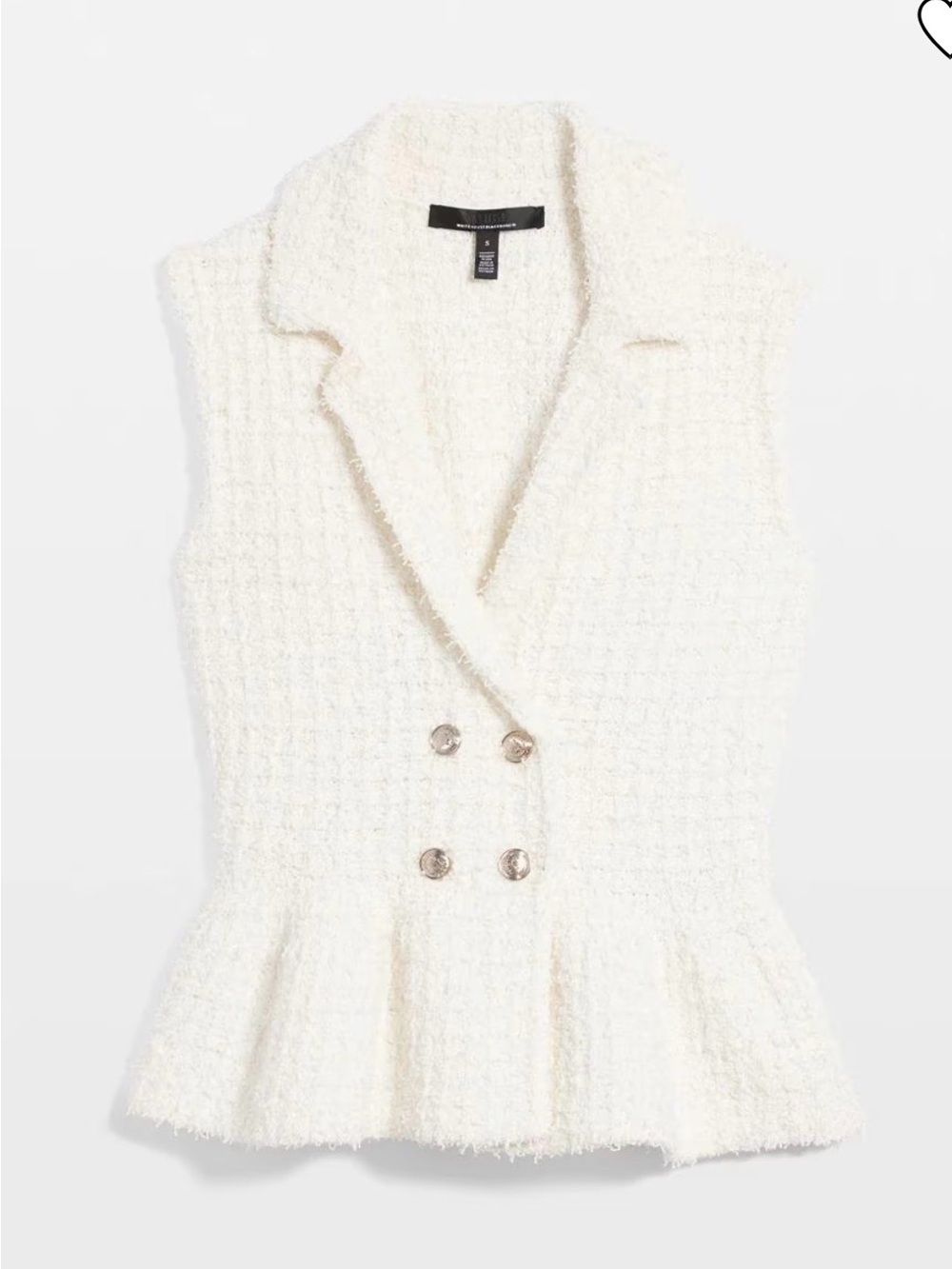 White House Black Market Double Breasted Sweater Vest XS New with Tag